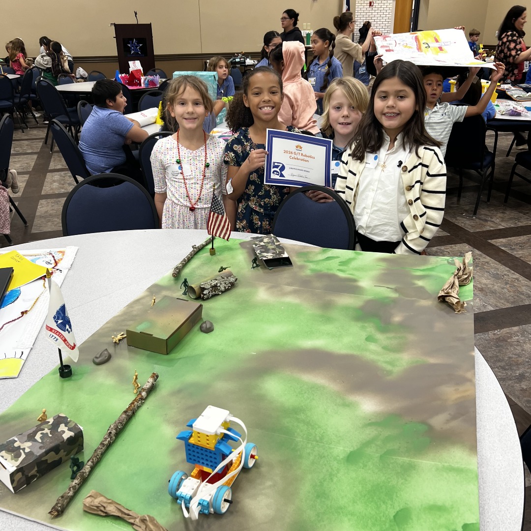 students at robotics competition