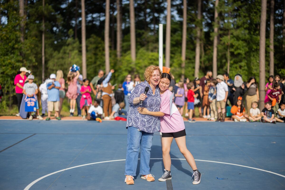 Mrs. Buckland and student