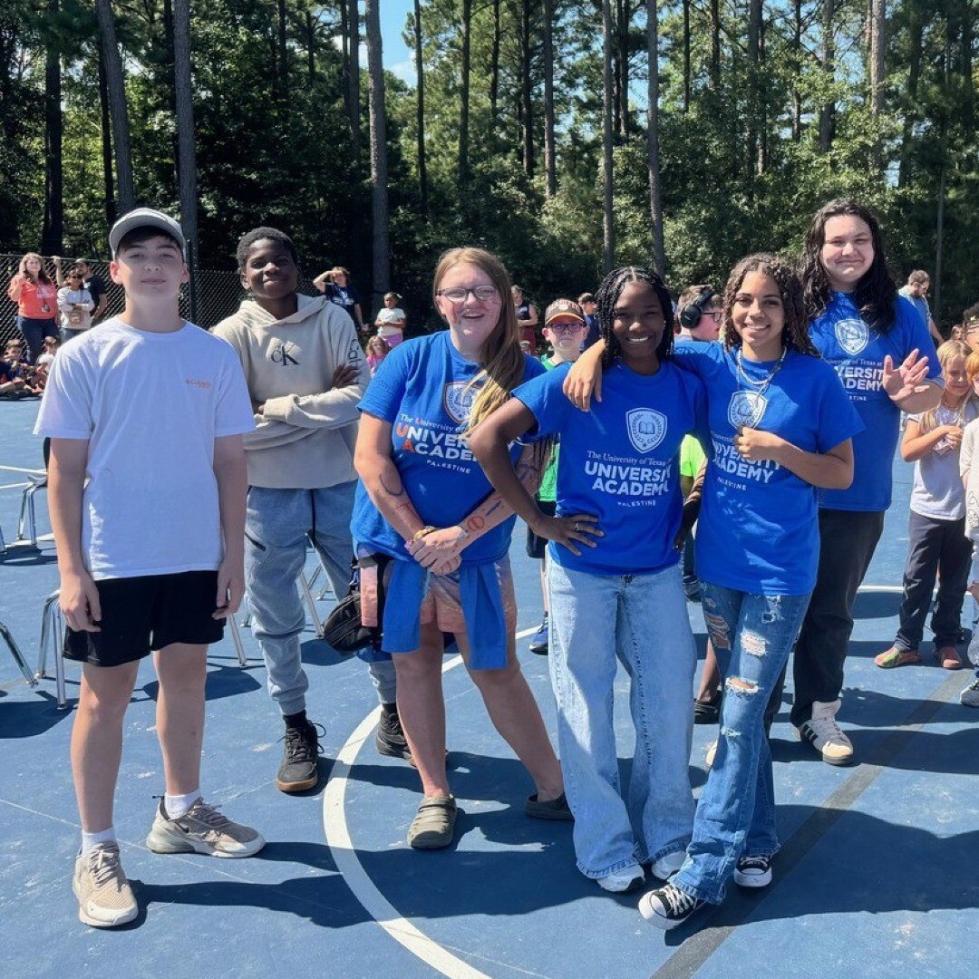 students on sports court